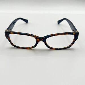 Coach Eyeglasses Womens Teal Confetti HC6078‎ T Rectangle 52mm Designer Frames